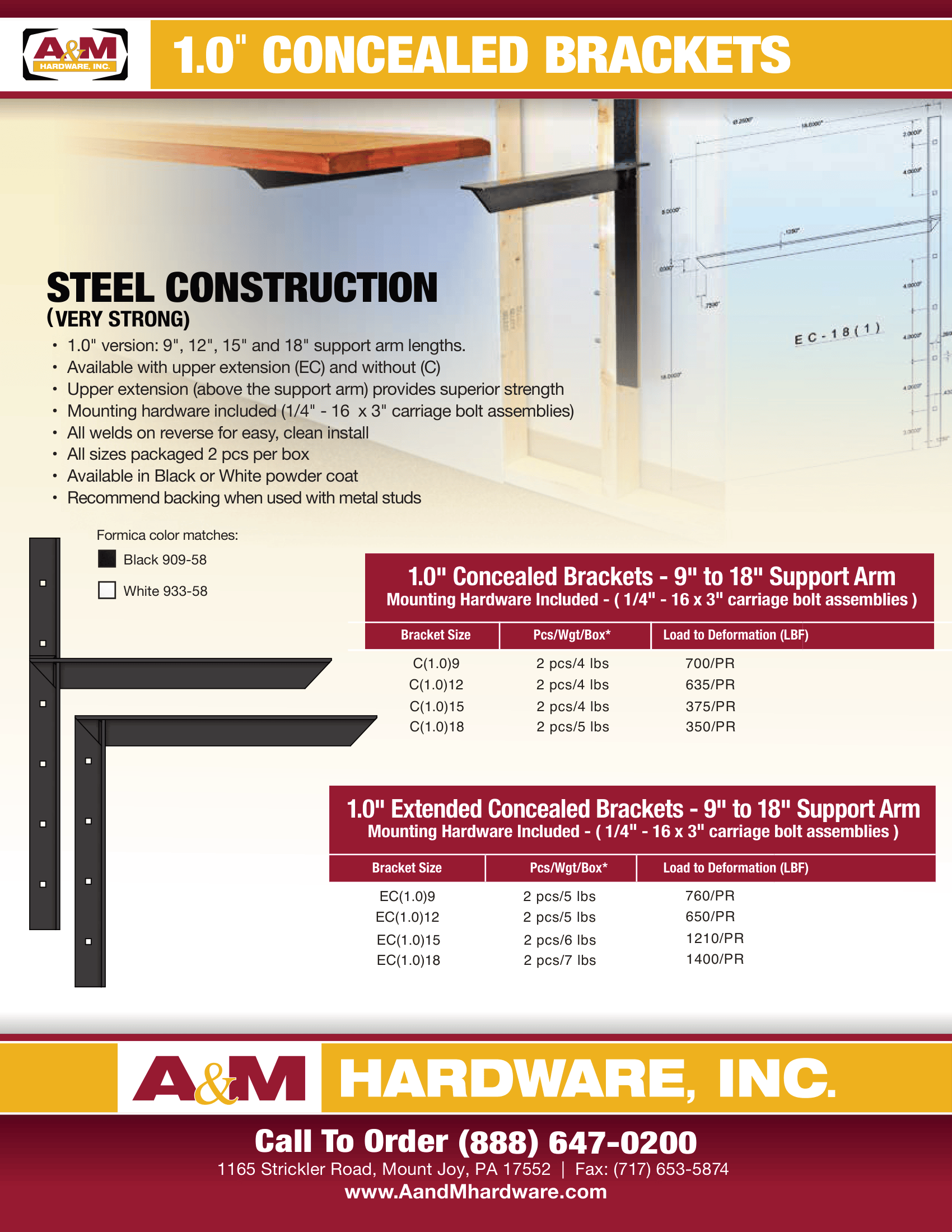 Floating raised vanity bracket installation system