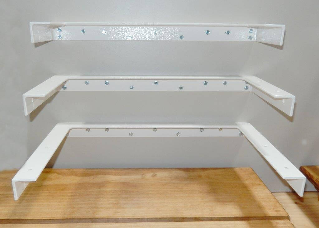 white wood shelf brackets